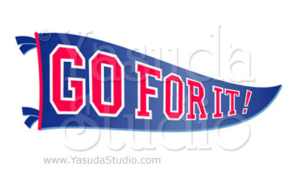 Go for it! Pennant Graphic