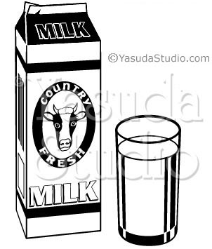 Milk Carton with Glass