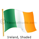 Flag, Ireland - Shaded