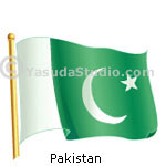 Flag, Pakistan-Shaded
