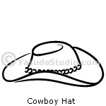 Cowboy Hat 1-c black