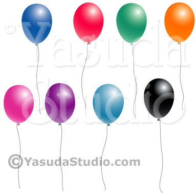 Pink balloon stock art