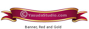 Banner, Red and Gold