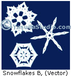 Snowflakes B, Vector EPS