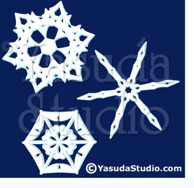 Snowflakes B, Vector art