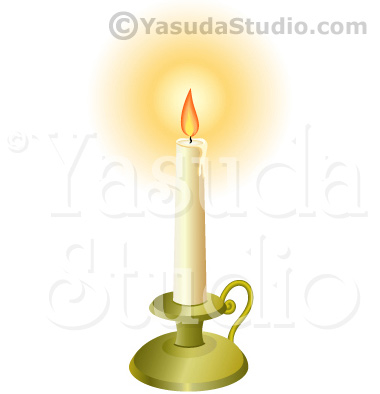 Candle, White Background