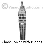 Clock Tower, GrayScale w blends