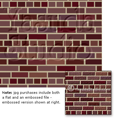 Deep Red Bricks Tile