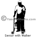 Senior with Walker